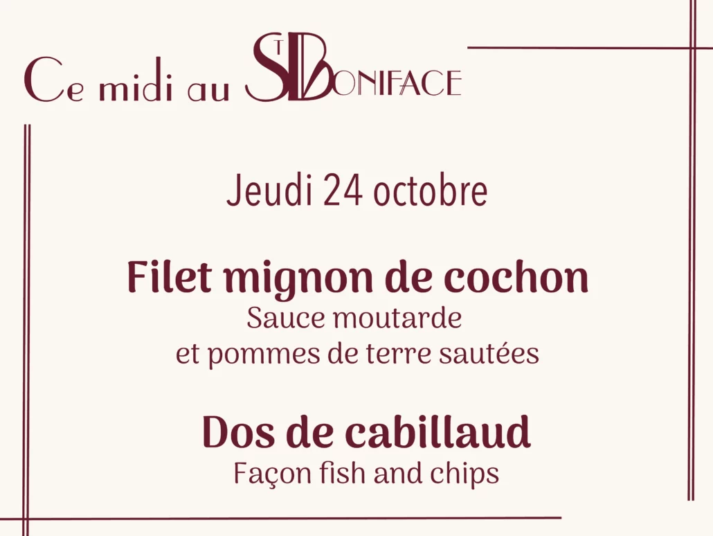 Plat du jour - Saint Boniface - Bruxelles
