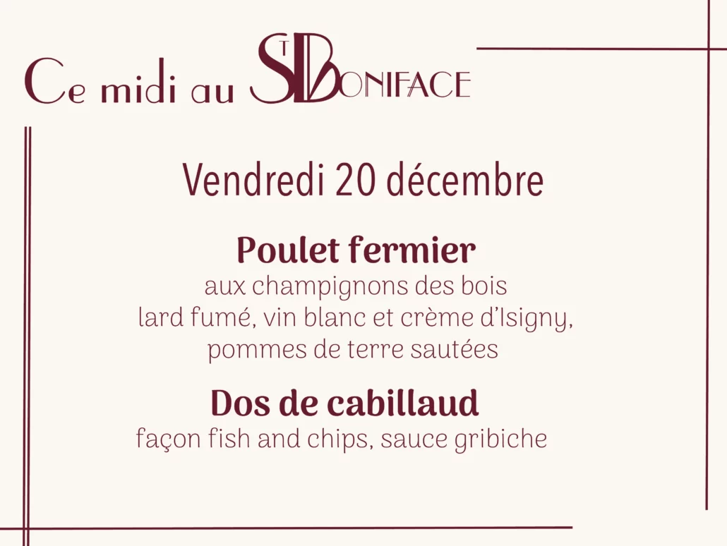 poulet ou fish and chips