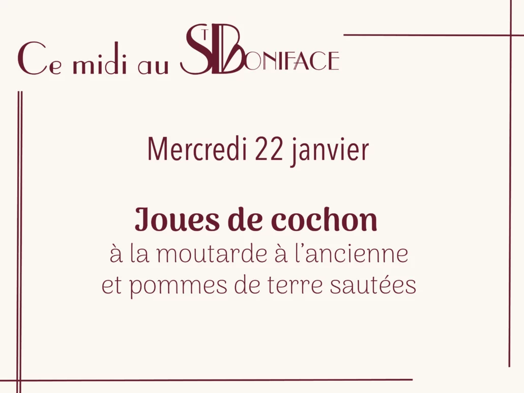 Joues de cochon à la moutarde à l’ancienne et pommes de terre sautées