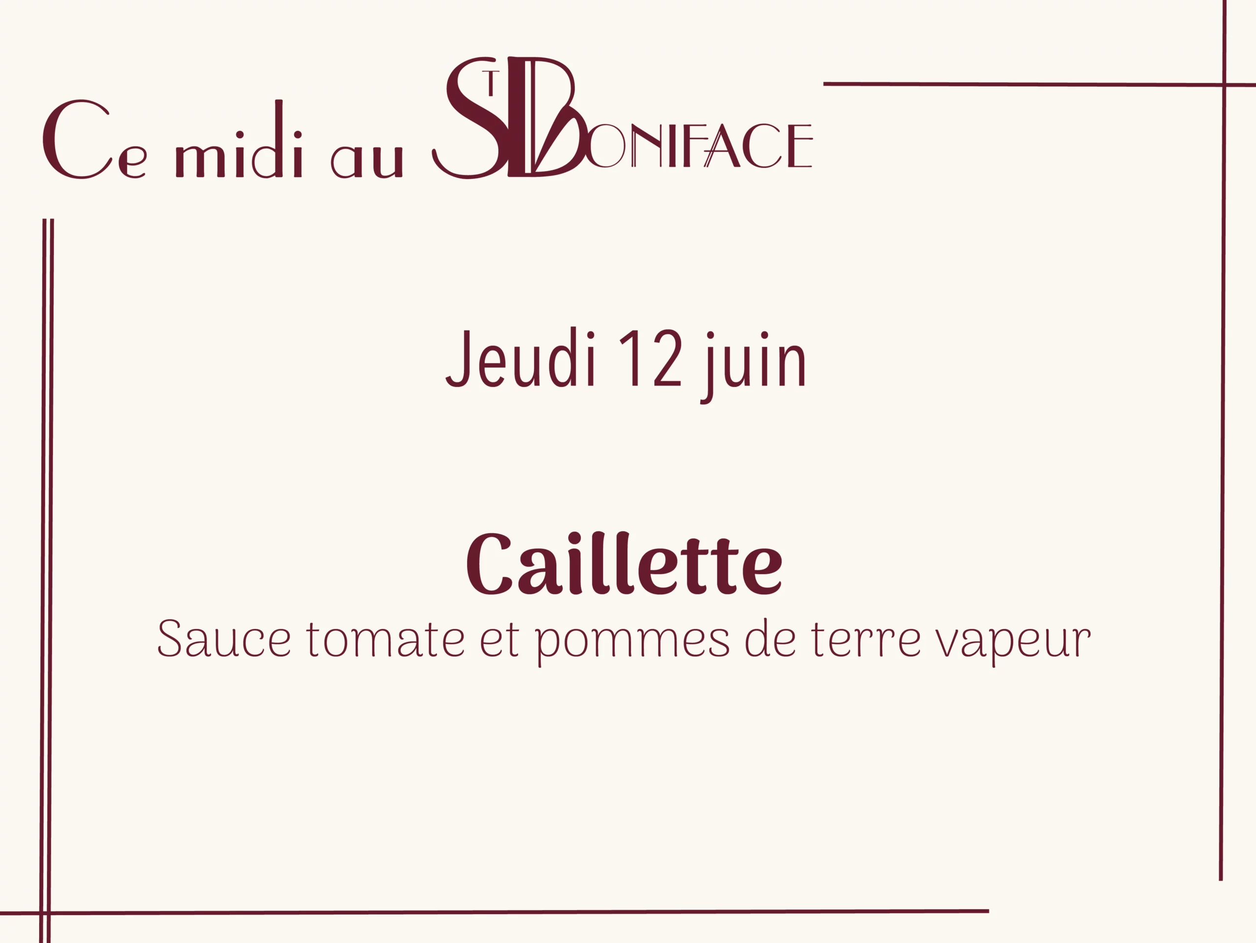 Caillette, sauce tomate et pommes de terre vapeur